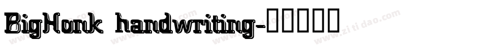 BigHonk handwriting字体转换